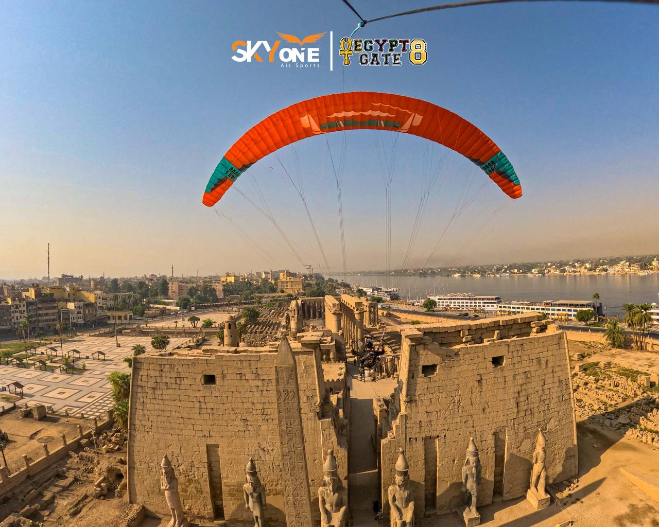 Luxor temple seen from above