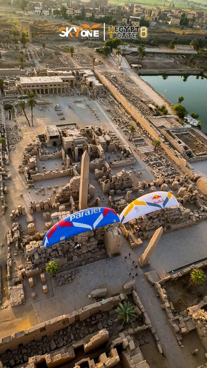 Luxor temple ruins at golden hour